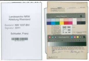 Entnazifizierung Franz Schlueter , geb. 25.07.1883 (Stellmachermeister)