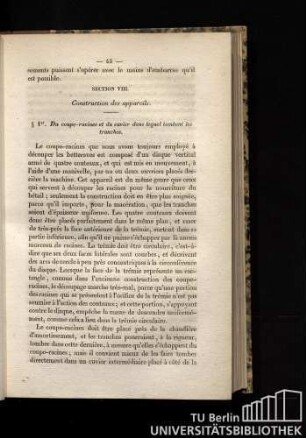 Section VIII. Construction des appareils