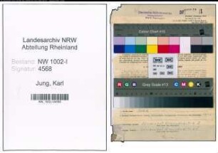 Entnazifizierung Karl Jung, geb. 29.08.1901 (Techn.Angest.)