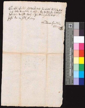 Salomon Zeidler aus Görlitz bestätigt, dass der Rat der Stadt Bautzen ihm einen Abschlag auf die ihm zustehenden Zinsen in Höhe von 10 Talern gezahlt hat.