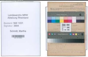 Entnazifizierung Martha Schmitt , geb. 03.02.1920 ()