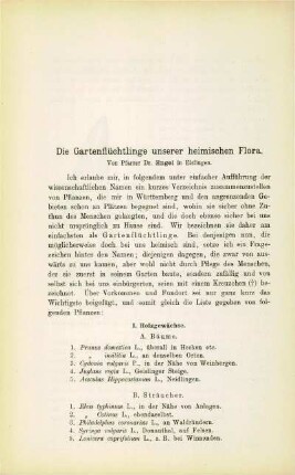 Die Gartenflüchtlinge unserer heimischen Flora