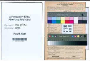 Entnazifizierung Karl Ruehl , geb. 27.08.1893 (Buchpruefer)