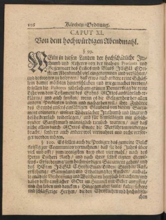 Caput XI. Von dem hochwürdigen Abendmahl.