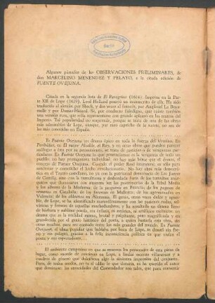 Observaciones preliminares