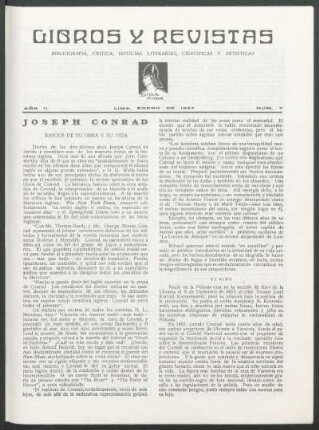 Joseph Conrad : Rasgos de su obra y su vida