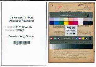 Entnazifizierung Gustav Wuertenberg, geb. 19.03.1898 (Studienrat)