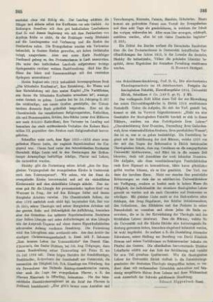 346 [Rezension] Schulthess-Rechberg, Gustav von, Die Zürcherische Theologenschule im 19. Jahrhundert