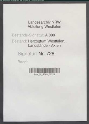 Kurfürstliche Resolution auf die Eingabe der Landstände