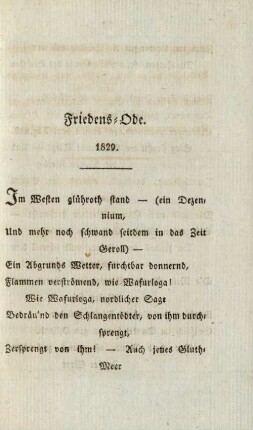 Friedens-Ode