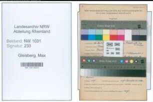 Entnazifizierung Max Gleisberg , geb. 18.04.1879 (Lehrer)