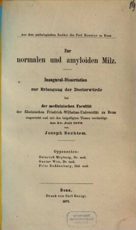Zur normalen und amyloiden Mibz