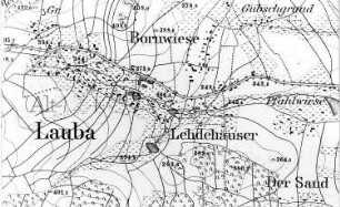 Lawalde-Lauba. Meßtischblatt, Sekt. Neusalza, 1883