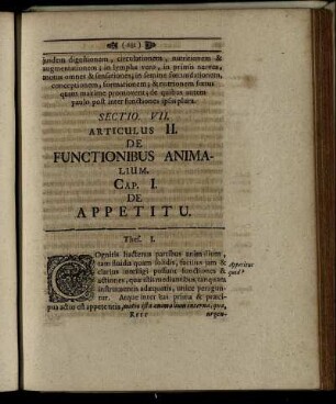 Sectio VII. Articulus II. De Functionibus Animalium.