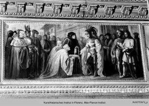 Die Städter Nizzas wenden sich an Amedeo VII Graf von Savoyen, nach dem sie vom Landgraf der Provence verlassen wurden (1390) - I Nizzardi abbandonati dal conte di Provenza, si danno af Amedeo VII conte di Savoia (1390)