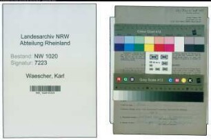 Entnazifizierung Karl Waescher , geb. 06.05.1902 (Postbeamter)