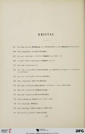 Kristal (Nr. 689-714)