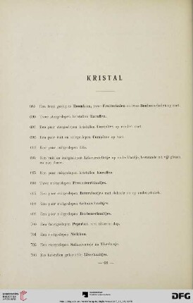 Kristal (Nr. 689-714)