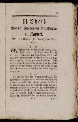 II. Theil. Von den Ursachen der Krankheiten.
