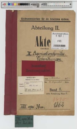 2. Organisationskomitee: Verhandlungen: Bd. 1