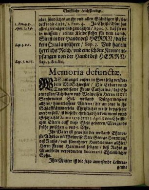 Memoria defunctæ.