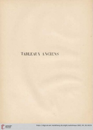Tableaux Anciens (Nr. 1 - 59)