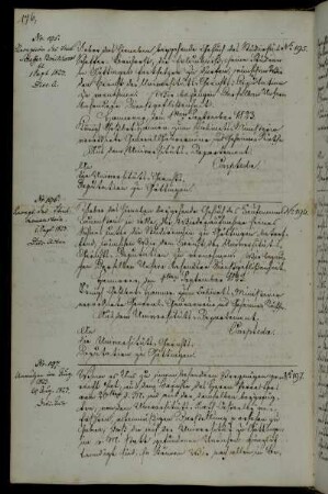 Beendigung der Untersuchung der studentischen Unruhen vom August 1823.