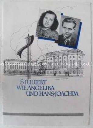 Illustrierte Werbeschrift für das Studium an der Arbeiter- und Bauernfakultät