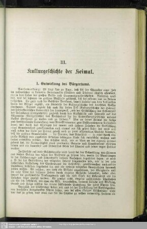 I. Entwicklung des Bürgertums