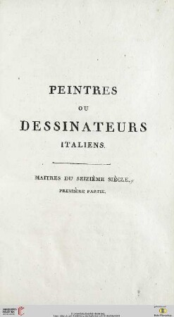 Peintres ou dessinateurs italiens