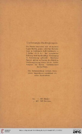 Lieferungs-Bedingungen