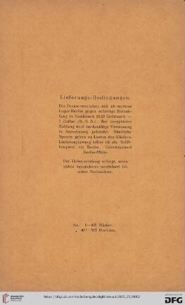 Lieferungs-Bedingungen