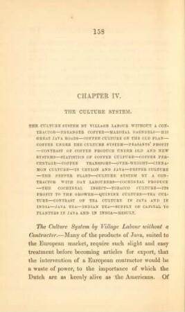 Chapter IV. The culture system