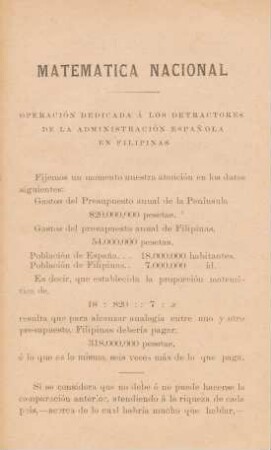 Matematica nacional