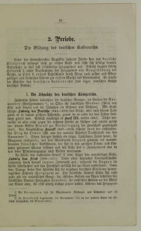 2. Periode. Die Bildung des deutschen Kaiserreichs