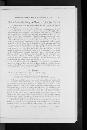Livländischer Städtetag zu Wave. -- 1523 Jan. 25-26.