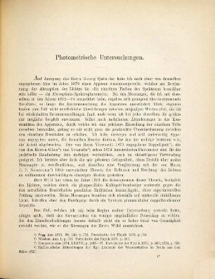 Photometrische Untersuchungen