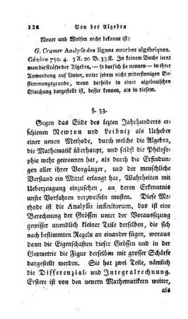 § 33. Erfindung der Analysis des Unendlichen durch Newton und Leibniz