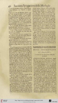 Breve descrittione di Trapani
