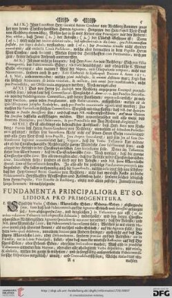 Fundamenta principaliora et solidiora pro primogenitura