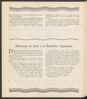 Embajada de Arte a la República Argentina