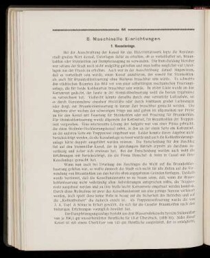 B. Maschinelle Einrichtungen.