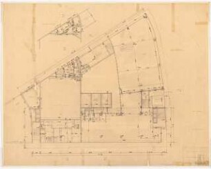 Geschäftshaus Joachimstaler Straße 43/44 (Dortmunder Union), Berlin-Charlottenburg: Grundriss 1. OG 1:100