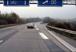 Einfahrt in Tangente (Stuttgart Richtung Nürnberg)