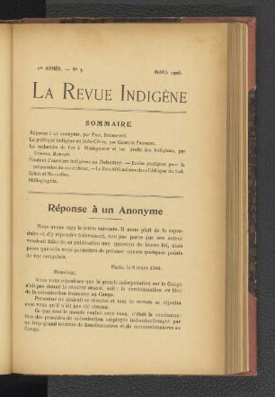 Réponse à un Anonyme.