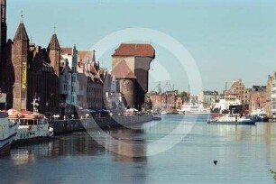 Langebrücke Danzig mit Krantor