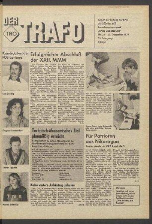 TRO-Betriebszeitung 'Der Trafo'; Nr. 24/1979 (10. Dezember 1979)