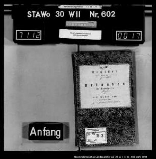 Zivilstandsregister Parsau (Kanton Vorsfelde)