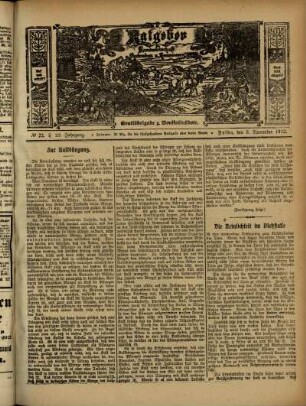 Ausgabe vom Sonntag, den 03. November 1912.