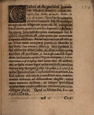 Conclusiones Iuridicae De Consuetudine